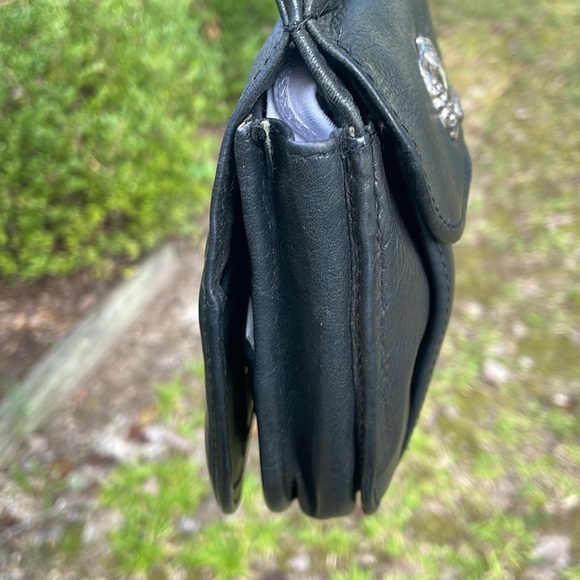 Fossil  VINTAGE black leather crossbody - Picture 6 of 16